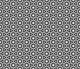 Black and white seamless abstract pattern. Background and backdrop. Grayscale ornamental design.