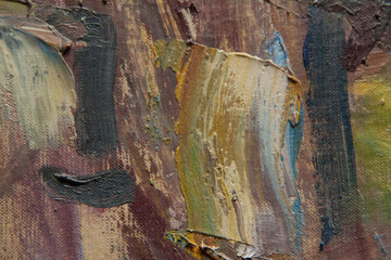 Abstract art. Oil painting. Modern art. Close-up and texture