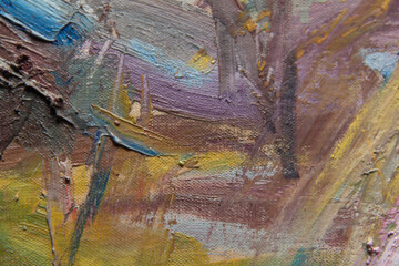 Abstract art. Oil painting. Modern art. Close-up and texture