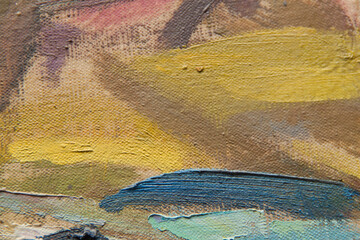 Abstract art. Oil painting. Modern art. Close-up and texture