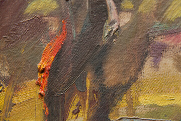 Abstract art. Oil painting. Modern art. Close-up and texture