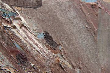 Abstract art. Oil painting. Modern art. Close-up and texture