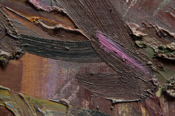 Abstract art. Oil painting. Modern art. Close-up and texture