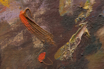 Artist's palette. Abstract art background. Rough brushstroke texture. Art palette