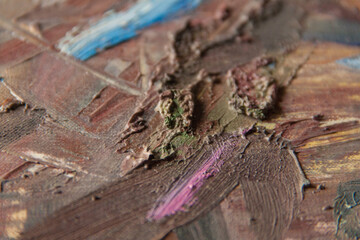 Abstract art. Oil painting. Modern art. Close-up and texture