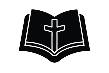 bible vector icon silhouette illustrations