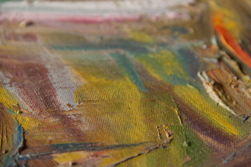 Abstract art. Oil painting. Modern art. Close-up and texture