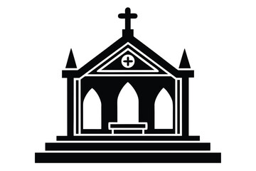 altar vector icon silhouette illustrations