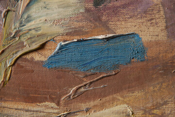Abstract art. Oil painting. Modern art. Close-up and texture