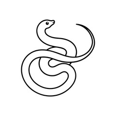 snake coiled icon vector
