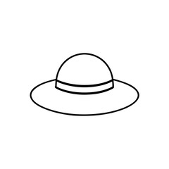 straw hat icon vector