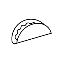 taco with filling icon vector