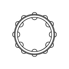 tambourine icon vector