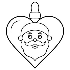 A vector of christmas ornament outline design