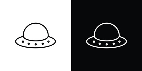 Fototapeta premium UFO icon. Editable strokes icons for your design