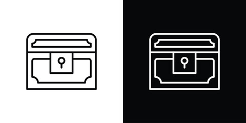 Obraz premium Treasure chest icon. Editable strokes icons for your design