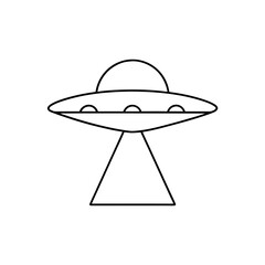 ufo flying icon vector