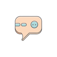 Fototapeta premium Message box with speech bubble design for communication and chat concept