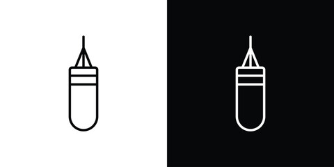 Punching bag icon. Editable strokes icons for your design