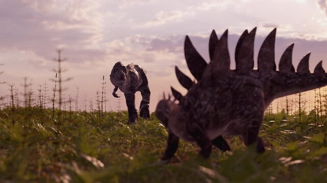 Tyrannosaurus vs Stegosaurus