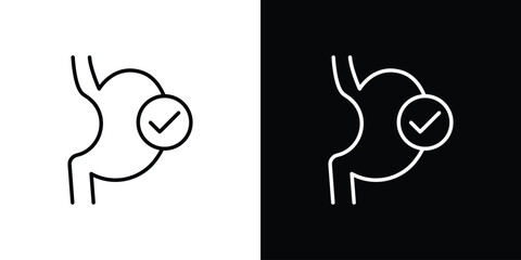 Good digestion icon. Editable strokes icons for your design