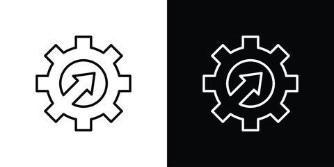 Efficiency icon. Editable strokes icons for your design