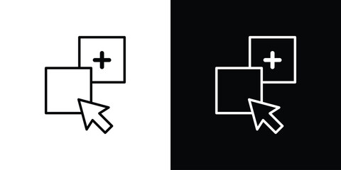 Drag and drop icon. Editable strokes icons for your design