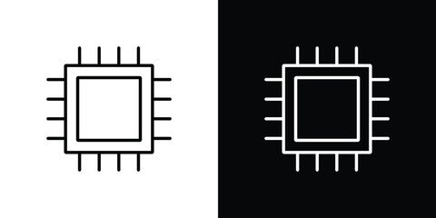 Chip icon. Editable strokes icons for your design