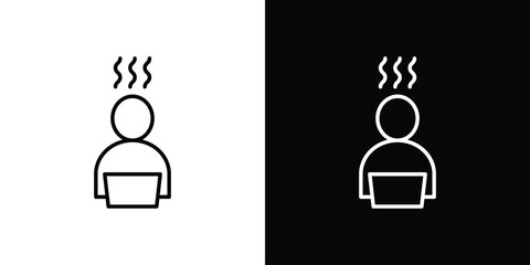 Burnout icon. Editable strokes icons for your design