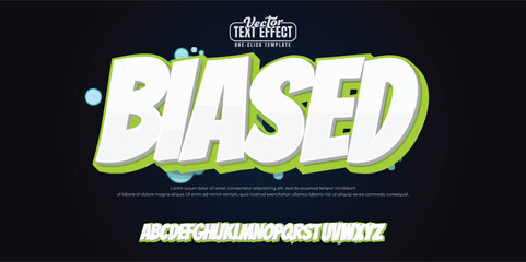 Biased logo graffiti font text effect, spray and street text style	
