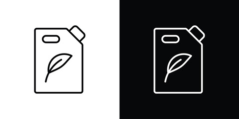 Biofuel canister icon. Editable strokes icons for your design