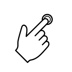 Fototapeta premium A simple icon vector illustration depicting a finger tapping on a screen, ideal for user interfaces, web design, and mobile app interactions.