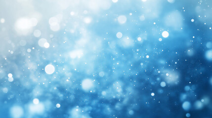 Bright winter snowfall with shimmering bokeh lights creates a magical atmosphere