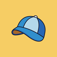 A colorful baseball cap vector illustration