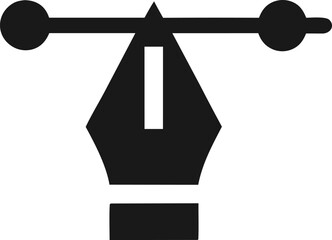 Black and white power vector icon illustration of person silhouette