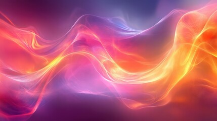 Obraz premium Dynamic waves of color flow abstract visual digital creation vibrant environment conceptual design for inspirational aesthetics