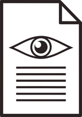 Document with Eye Icon Representing Privacy and Data Review

