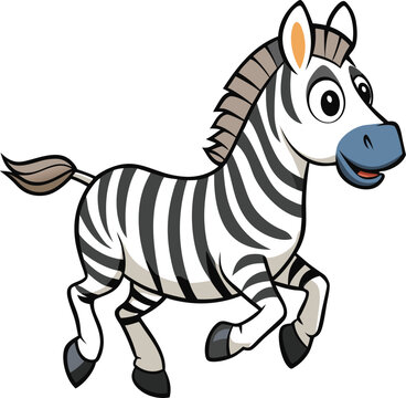 Cartoon zebra vector