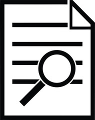 Magnifying glass focused on house and document illustration