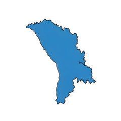 Fototapeta premium Map of Thailand Highlighted in Blue on White Background