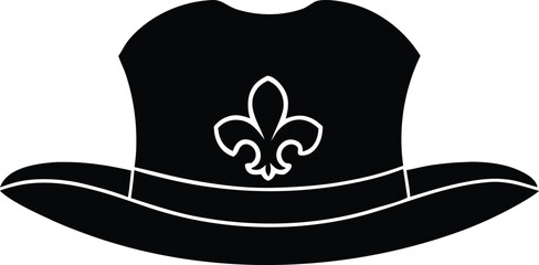 mardi gras hat silhouette vector illustration © Ash