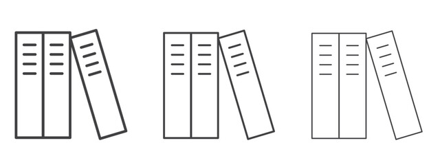 Library icon in line art doodle style. Editable stroke outline sign, eps 10