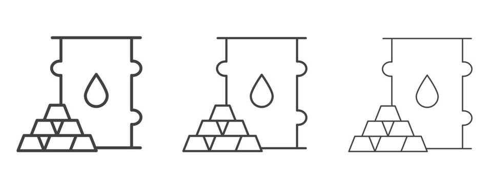 Commodity icon in line art doodle style. Editable stroke outline sign, eps 10