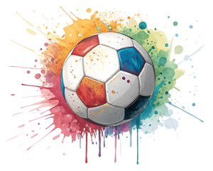 soccer ball with flag of brazil isolated on white background. PNG Transparent file type with high definition quality And vibrant color grading Available.