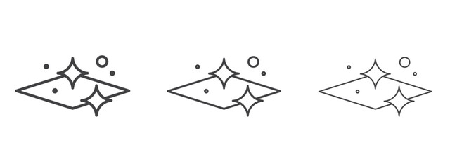 Clean floor surface icon in line art doodle style. Editable stroke outline sign, eps 10