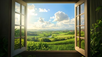 window in the garden