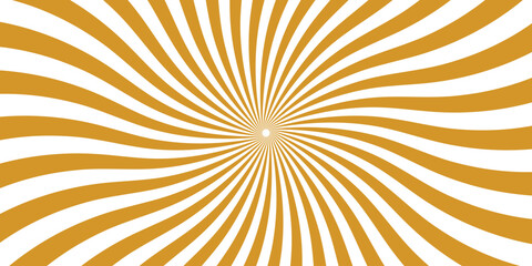 Golden sunburst abstract background illustration with radial lines and a simple retro design for graphic design projects