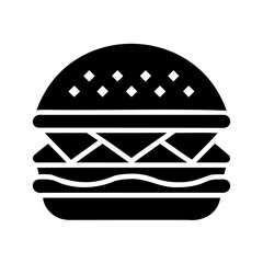 Delicious Silhouette Burger Design for Food Lovers