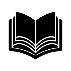 Open Book Silhouette representing knowledge education and learning