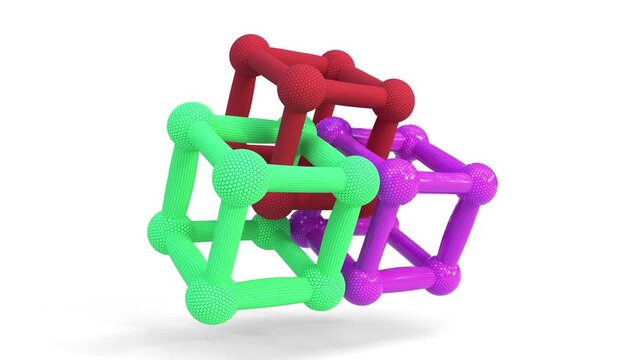 multi color three hexa cube